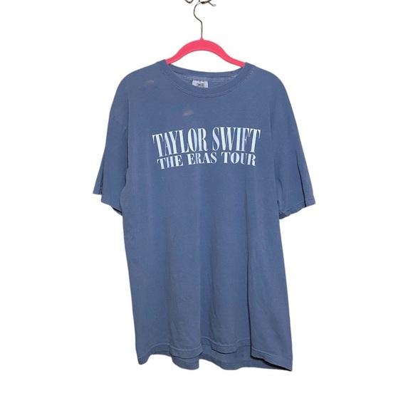 Comfort Colors Tops - Taylor Swift Eras Tour Comfort Colors Blue Short Sleeve T-shirt